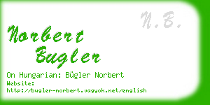 norbert bugler business card