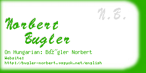 norbert bugler business card